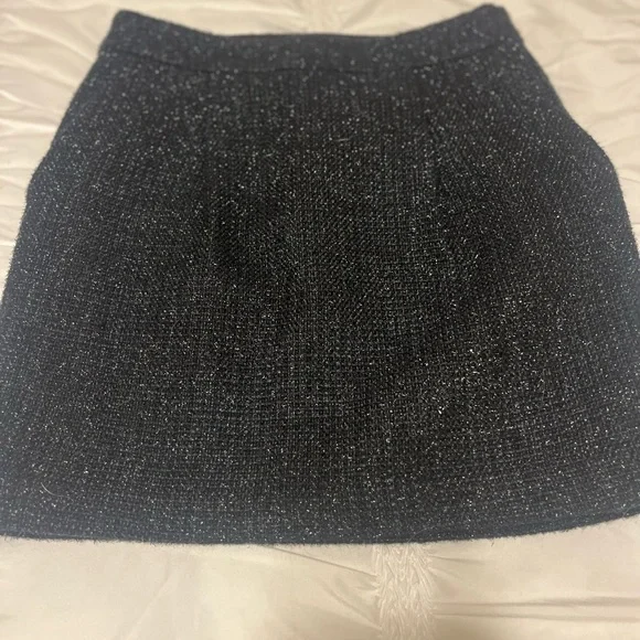 Ann Taylor Black Tweed 00 Mini Skirt - Picture 1 of 4